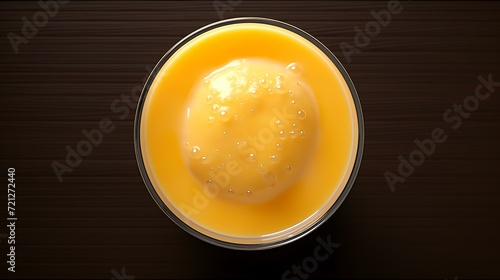 Top view of mango smoothie isolated. 8k realis beb

 photo