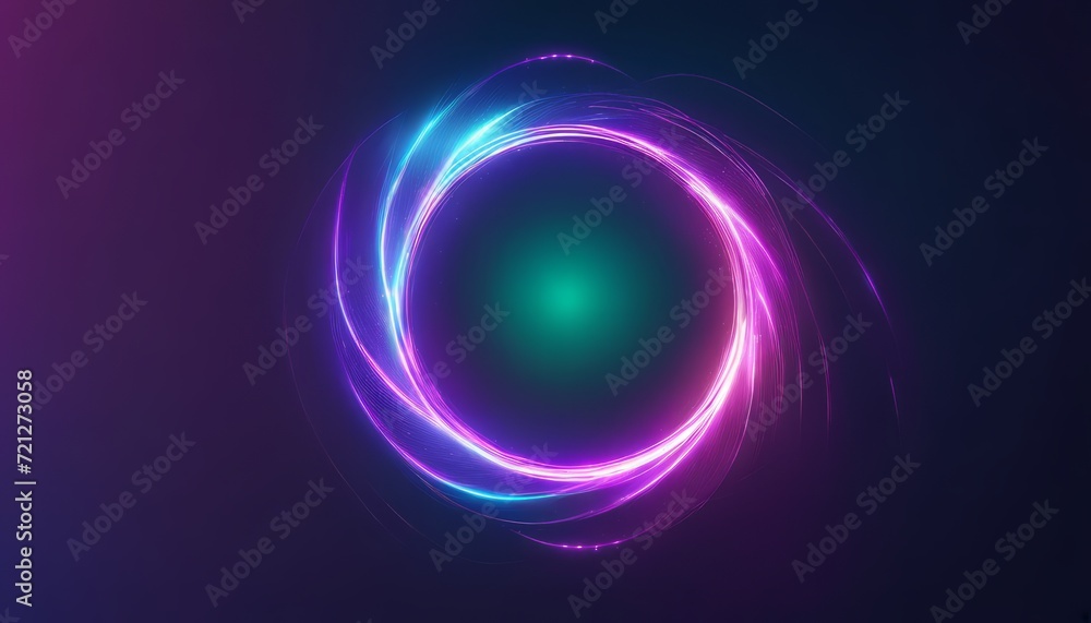 A purple and green circle with a blue line in the center A purple and green circle with a blue line in the center