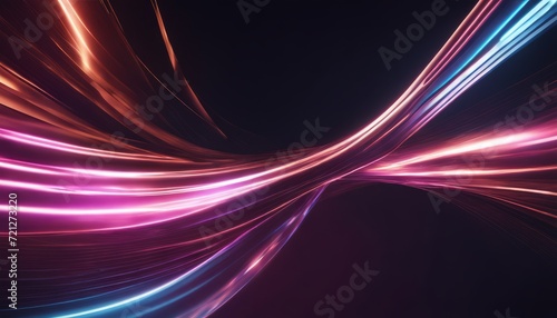 A blurry image of a light show with pink and purple streaks