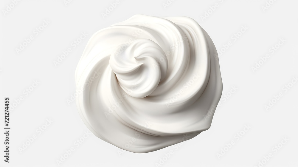Whipped cream isolated on transparent or white ed

