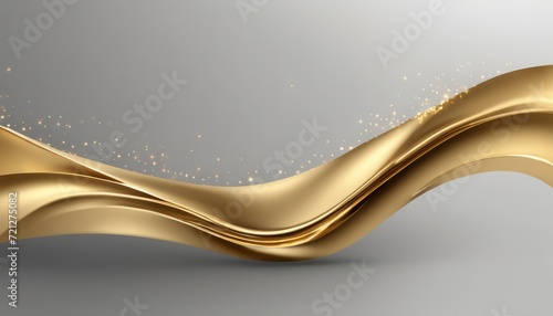 A gold wave with sparkles in the background