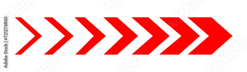 Red Dynamic arrow symbol. 