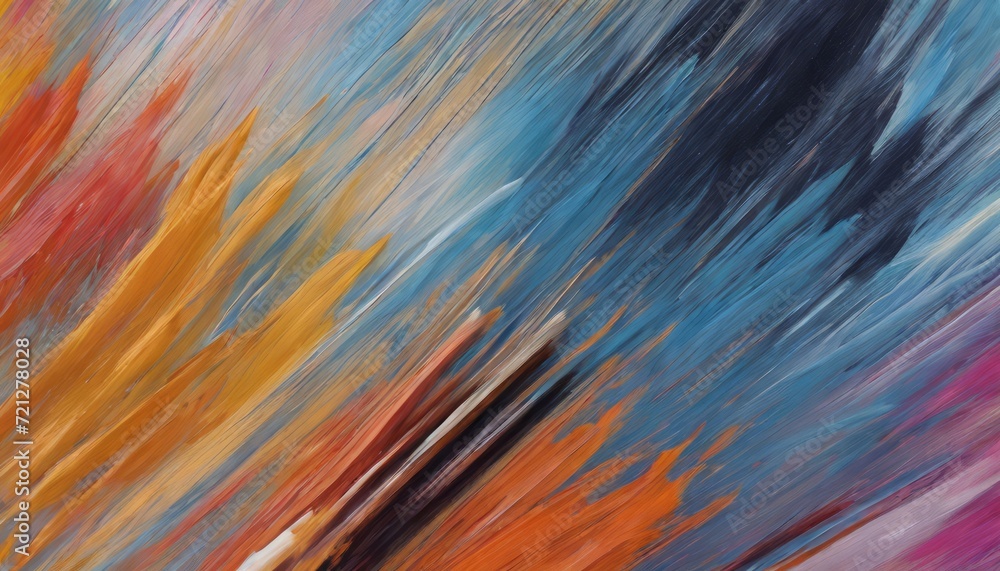 A colorful abstract painting with a blue background A colorful abstract painting with a blue background