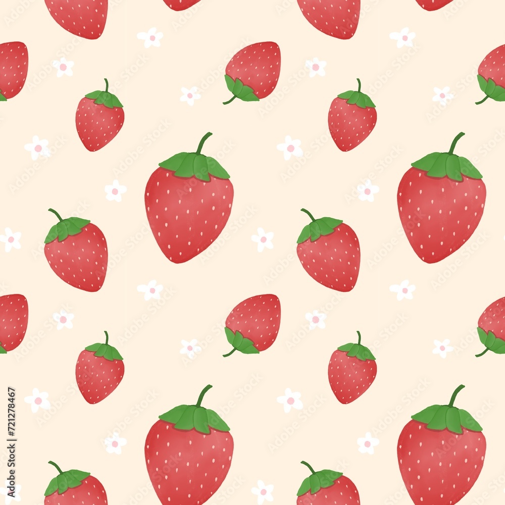 starwberry seamless pattern. Pattern for textiles, wrapping paper, wallpapers, backgrounds starwberry seamless pattern. Pattern for textiles, wrapping paper, wallpapers, backgrounds