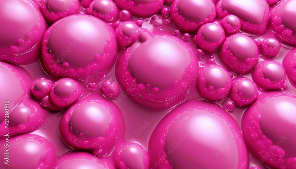A pink bubble bath with a lot of bubbles