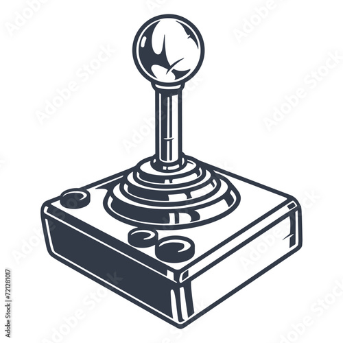 Gearbox joystick monochrome detailed sticker