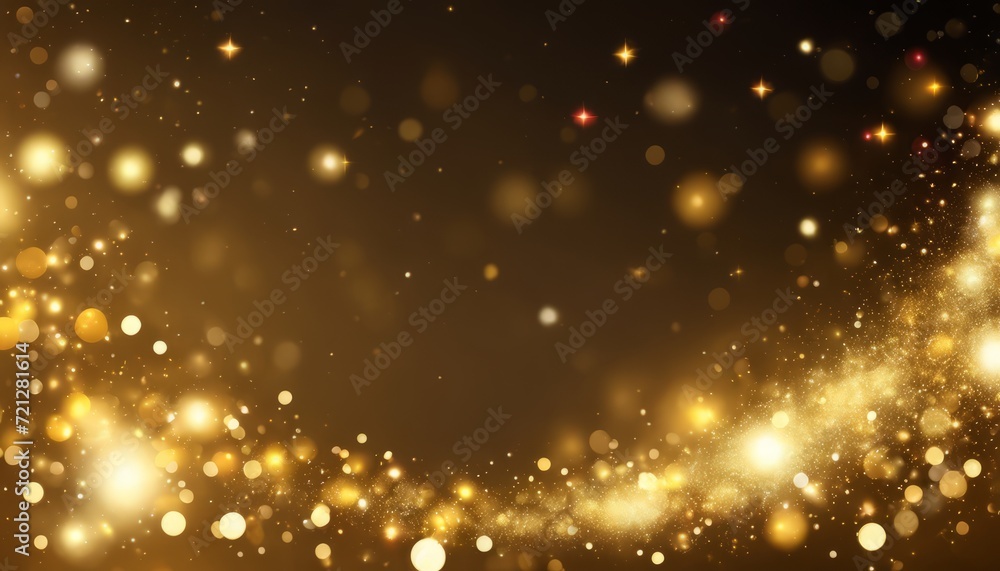 A gold and white background with a few stars