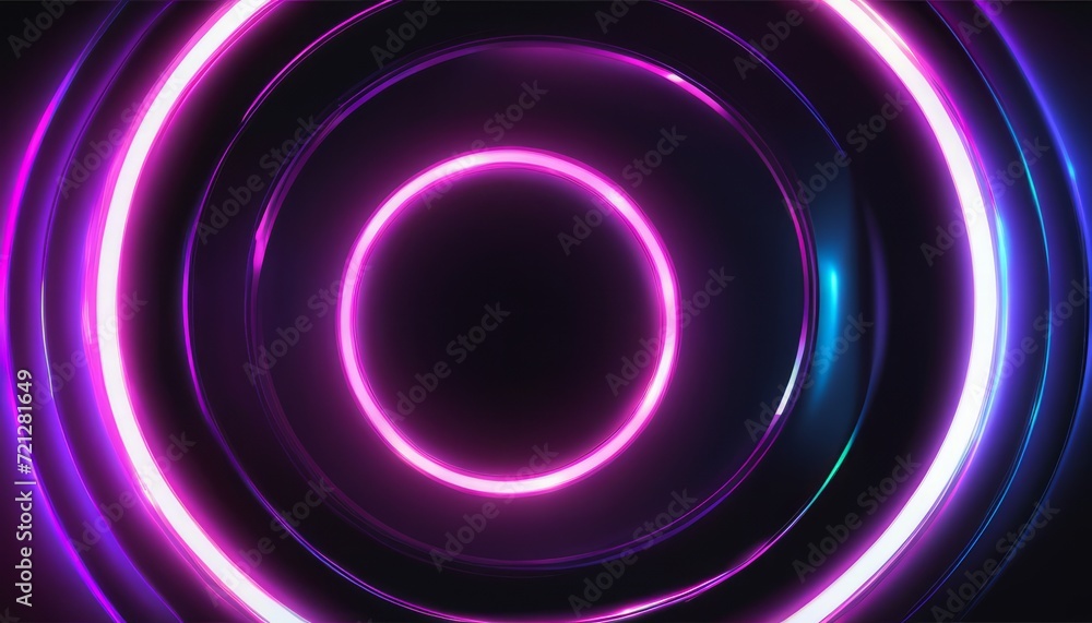 A colorful circle with purple and blue lights A colorful circle with purple and blue lights