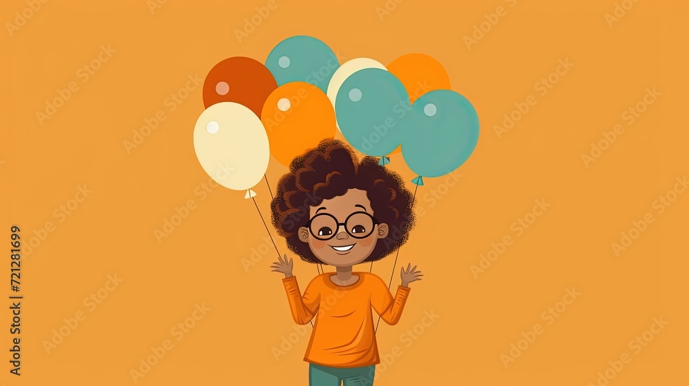 girl with balloons