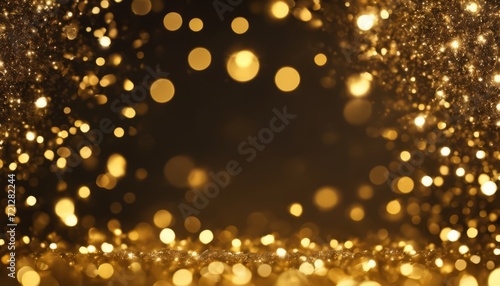 A bright gold background with a black background