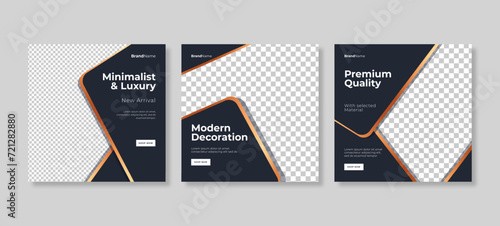 Luxury apartment real estate social media post template