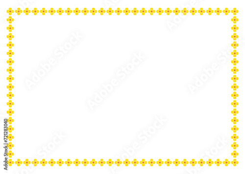 Vector  Flower frame with space for your text or photo. Decorative Floral border frame.