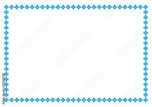 Vector  Flower frame with space for your text or photo. Decorative Floral border frame.