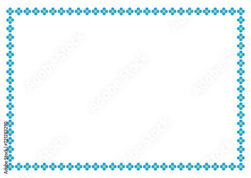 Vector  Flower frame with space for your text or photo. Decorative Floral border frame.