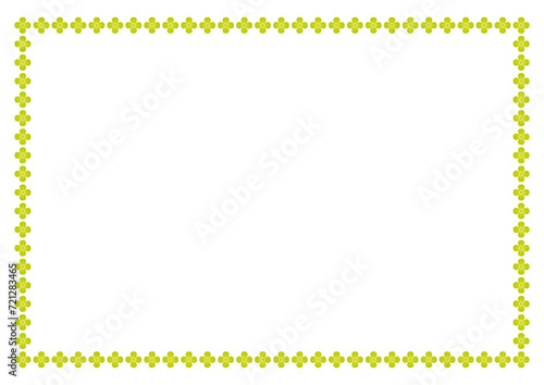 Vector  Flower frame with space for your text or photo. Decorative Floral border frame.
