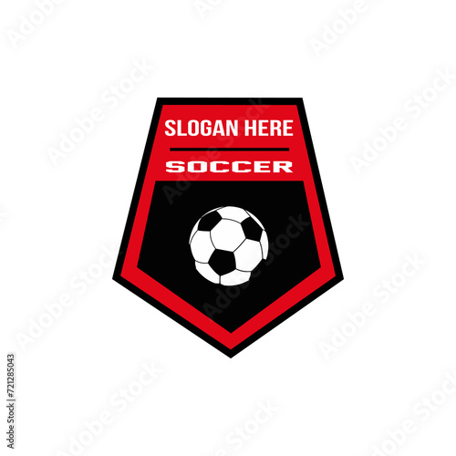 Soccer Football Badge Logo Design Templates | Sport Team Identity Vector Illustrations isolated on white Background