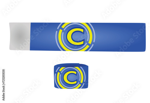 Blue captain armband. vector illustration