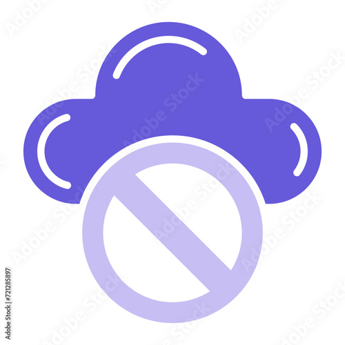 Cloud Inaccessible Icon of Web Hosting iconset.