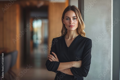 Potrait of Young Businesswoman Posing by Window Free Download Potrait of Young Businesswoman Posing by Window - GFXLoad