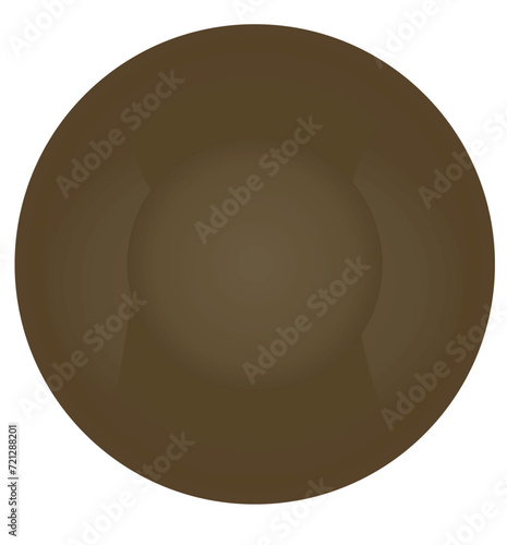 Brown dish plate. vector illustration