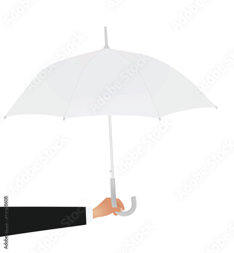 Hand hold umbrella. vector illustration
