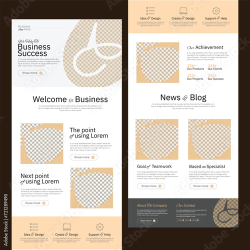 Email Marketing Newsletter Layout for online marketing and business