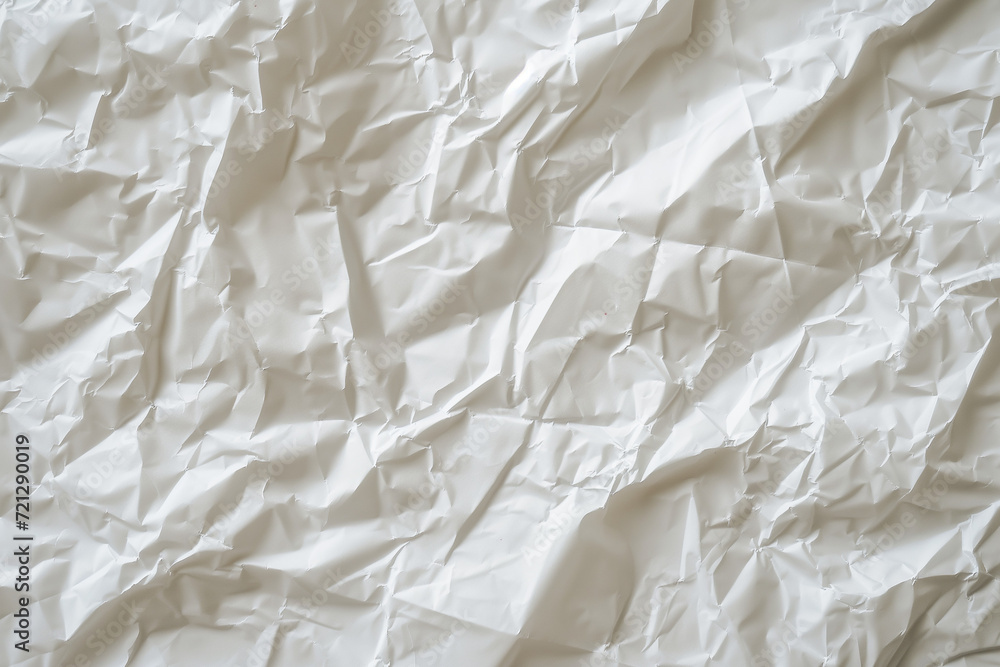 Crumpled white paper texture. Versatile background. Distressed paper surface ideal for diverse design purposes, adding depth and character to creative projects. Crumpled white paper texture. Versatile background. Distressed paper surface ideal for diverse design purposes, adding depth and character to creative projects.