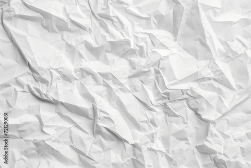 Crumpled white paper texture. Versatile background. Distressed paper surface ideal for diverse design purposes, adding depth and character to creative projects.