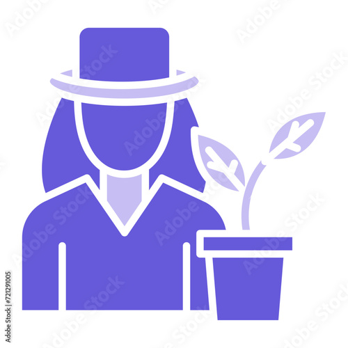 Female Farmer Icon of Village iconset.