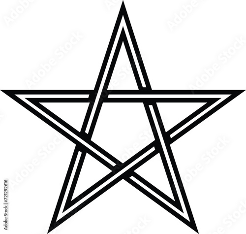 Pentagram icon on white background. Vector illustration.