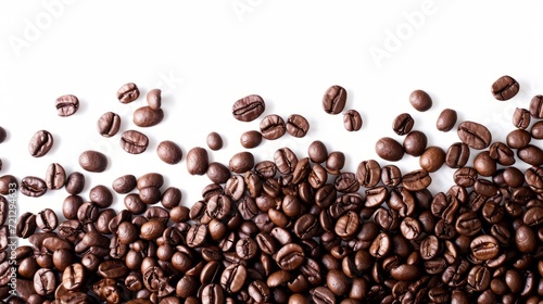 Aromatic Palette Exploring the Rich World of Ground Coffee Beans and Coffee Beans Background © Paulius