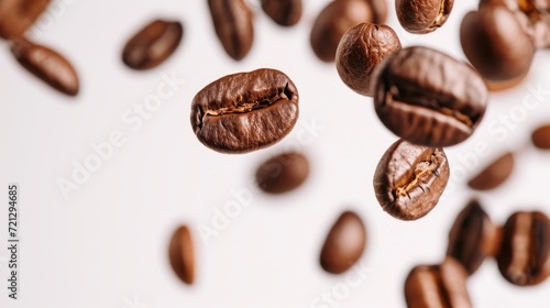 Aromatic Palette  Exploring the Rich World of Ground Coffee Beans and Coffee Beans Background
