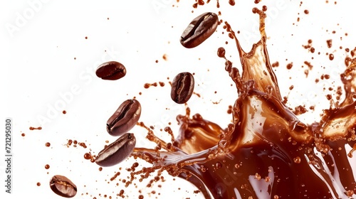 Aromatic Palette Exploring the Rich World of Ground Coffee Beans and Coffee Beans Background 