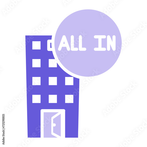 All Inclusive Icon of Hotel Management iconset.