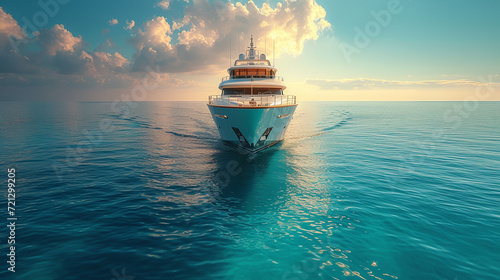 Luxury yacht at sea