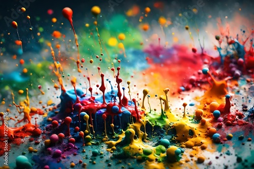 Colorful splattering paint - HD Wallpape