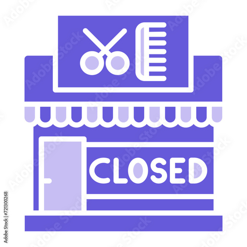 Close Shop Icon of Hair Salon iconset.