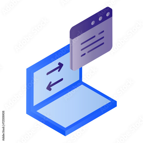 HTTPS response status code 302 isometric Concept, Moved Permanently redirect status response Vector Icon Design, Cloud computing and Internet hosting services Symbol,  301 Redirect stock illustration 
