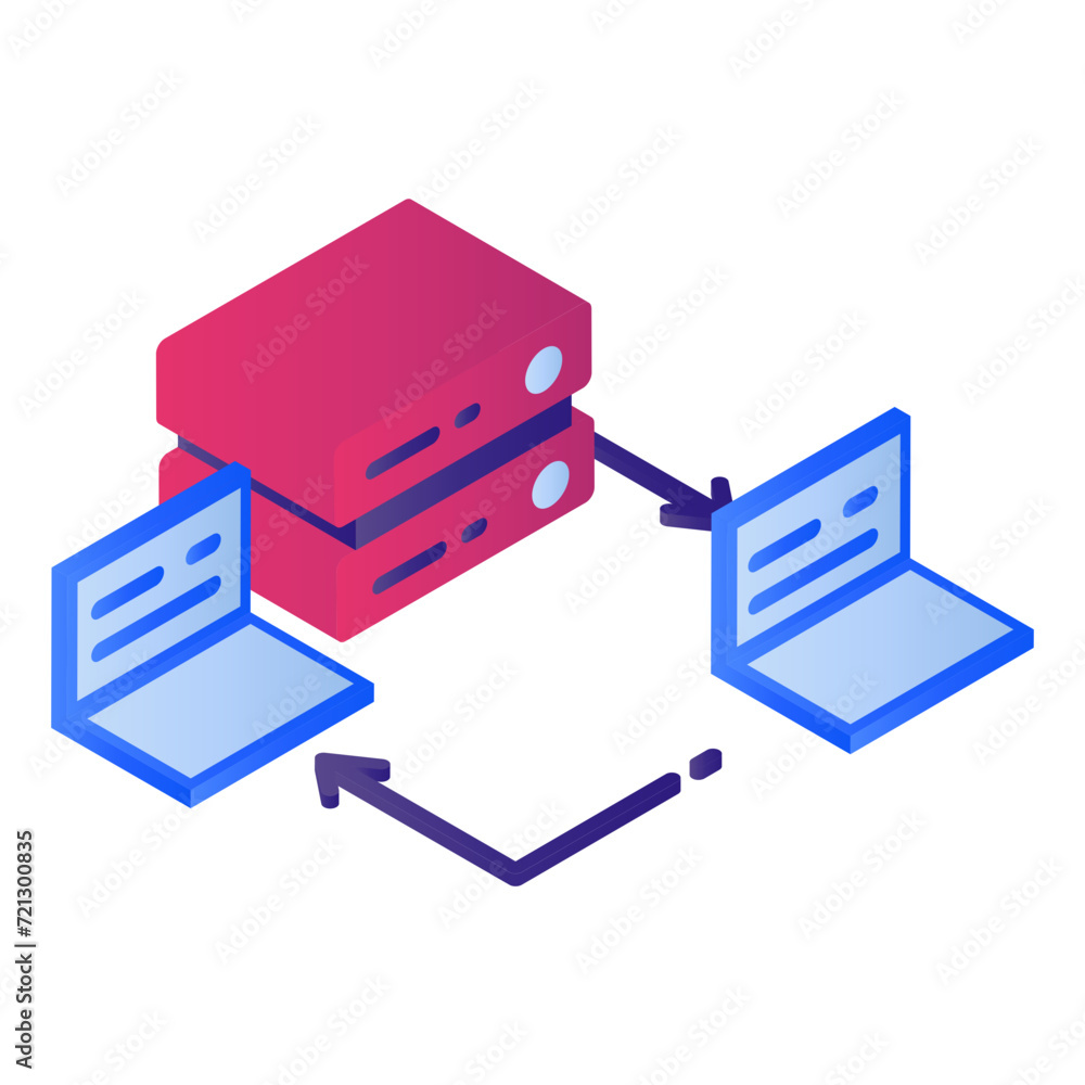P2p network isometric Concept, Local Area Network Vector Icon Design, VPN Sign, Cloud computing and Internet hosting services Symbol, Data Center node stock illustration P2p network isometric Concept, Local Area Network Vector Icon Design, VPN Sign, Cloud computing and Internet hosting services Symbol, Data Center node stock illustration