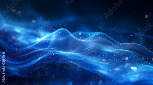 Tech brilliance in blue, An abstract wave technology background with digital effects, offering a corporate touch. Ideal for conveying innovation and modern concepts.