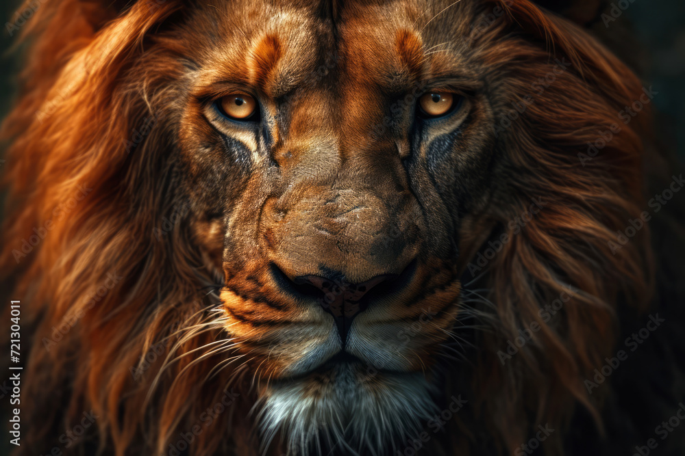 Naklejka premium half lion half of the king