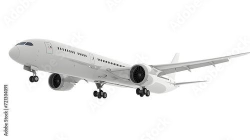 Luxury White Airplane On Isolated White Background, Generative Ai