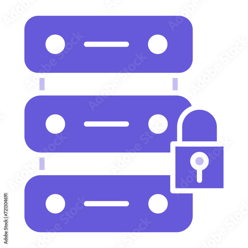 Server Locked Icon of Cyber Security iconset.