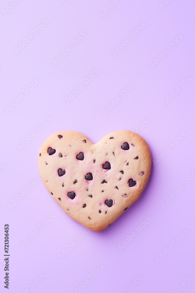 Heart shaped cookie. Delicious looking beautiful cookie with icing and sprinkle, concept: Valentine's Day, Women's day, Mother's Day gift. Pink and blue pastel background. Heart shaped cookie. Delicious looking beautiful cookie with icing and sprinkle, concept: Valentine's Day, Women's day, Mother's Day gift. Pink and blue pastel background.