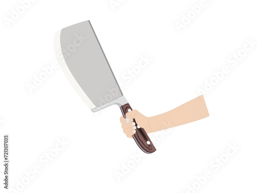 Kitchen knife on white background.