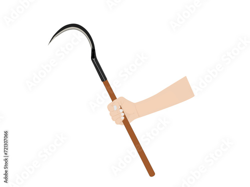 Kitchen knife on white background.