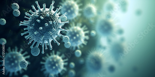 viruses infectious diseases close-up microscopy pathogenic organisms with bokeh background © Laiba