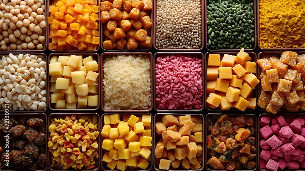 Holi sweets and traditional dishes . Holi sweets and traditional dishes .