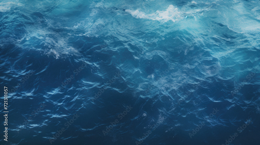 Deep blue sea with waves and water surface . Deep blue sea with waves and water surface .