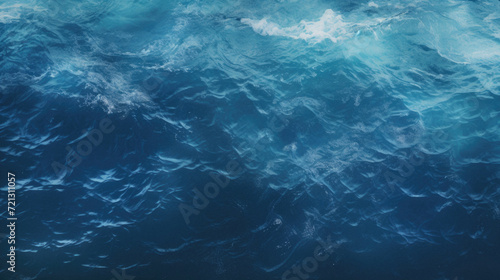 Deep blue sea with waves and water surface .